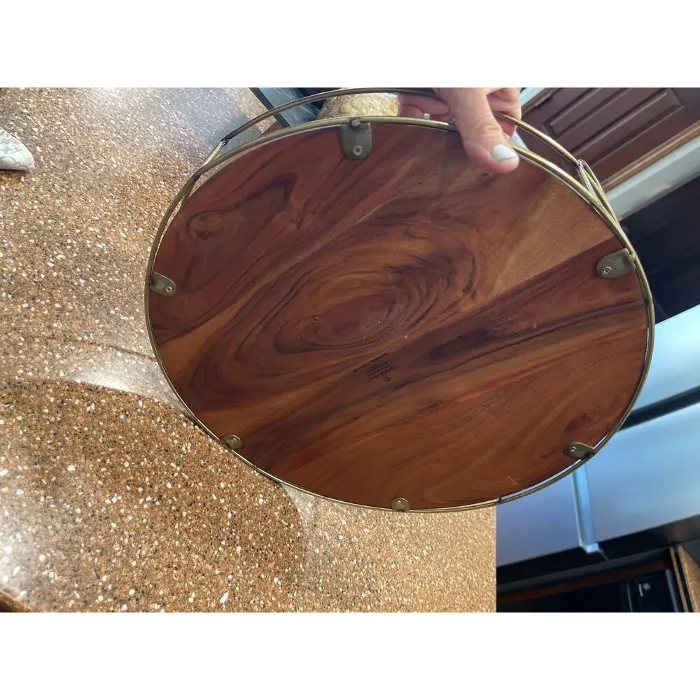 Hearth & Hand wood and metal tray